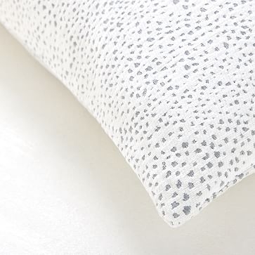 Dotted Chenille Jacquard Pillow Cover, White, 24"x24" - Image 3