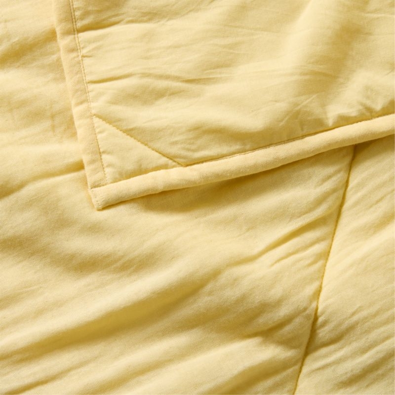 Supersoft Straw Yellow Organic Cotton Gauze Baby Crib Quilt - Image 4