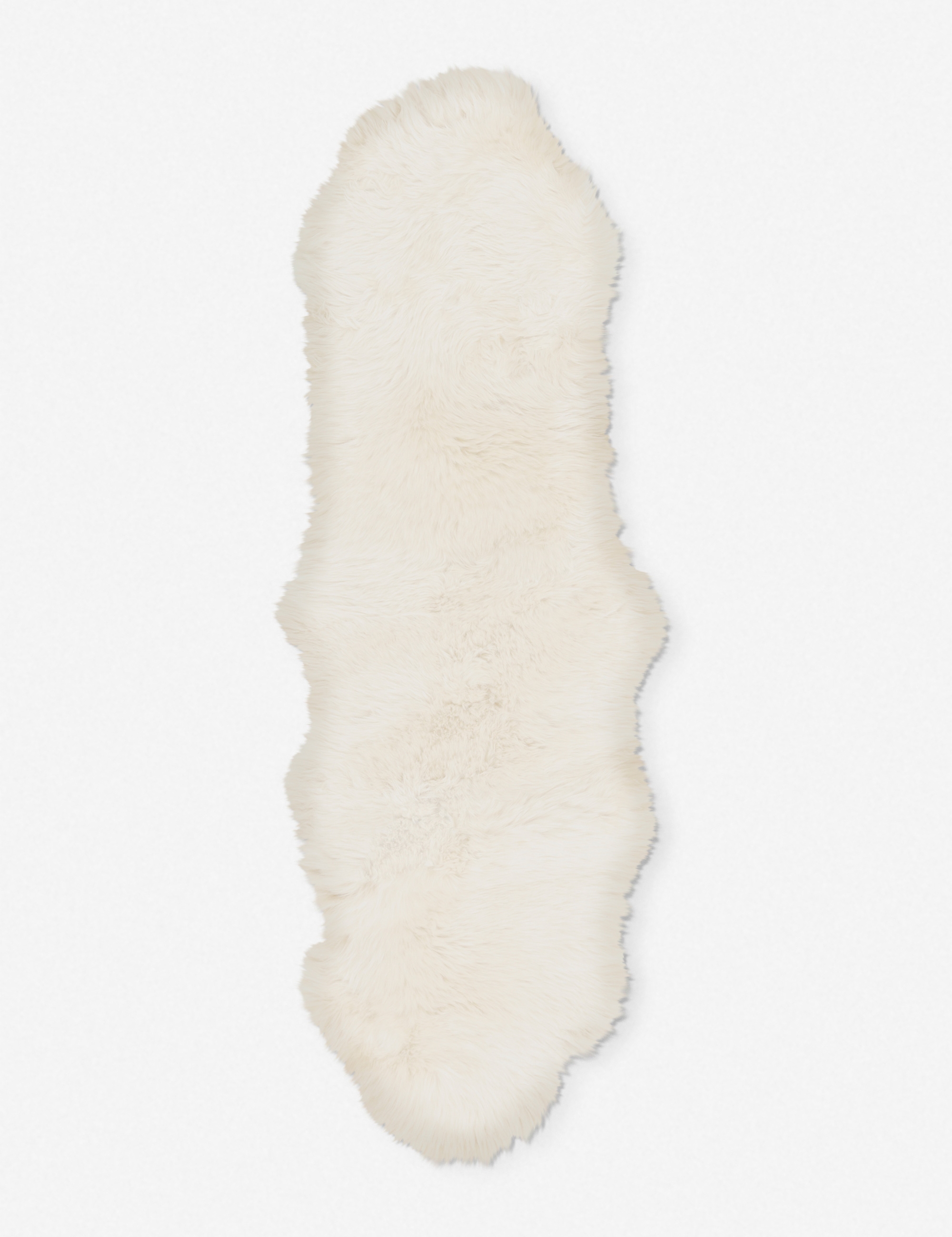Alma Sheepskin Rug, White 2' x 6' - Image 4