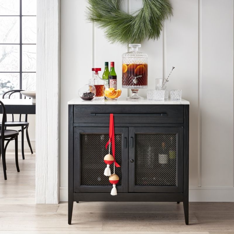 Enzo Small Bar Cabinet with Marble Top - Image 1