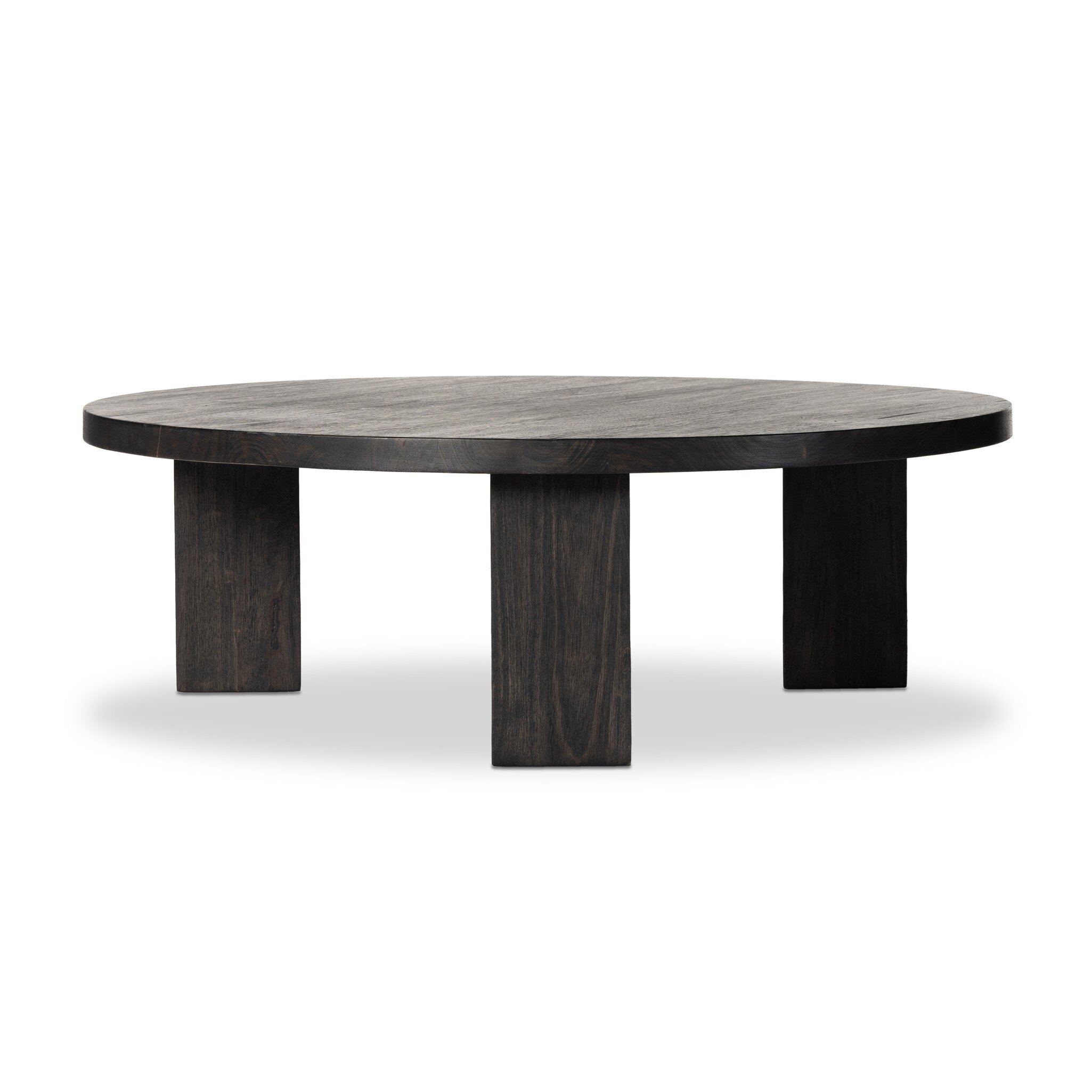 Mesa Round Coffee Table - Ebony Parawood - Image 1