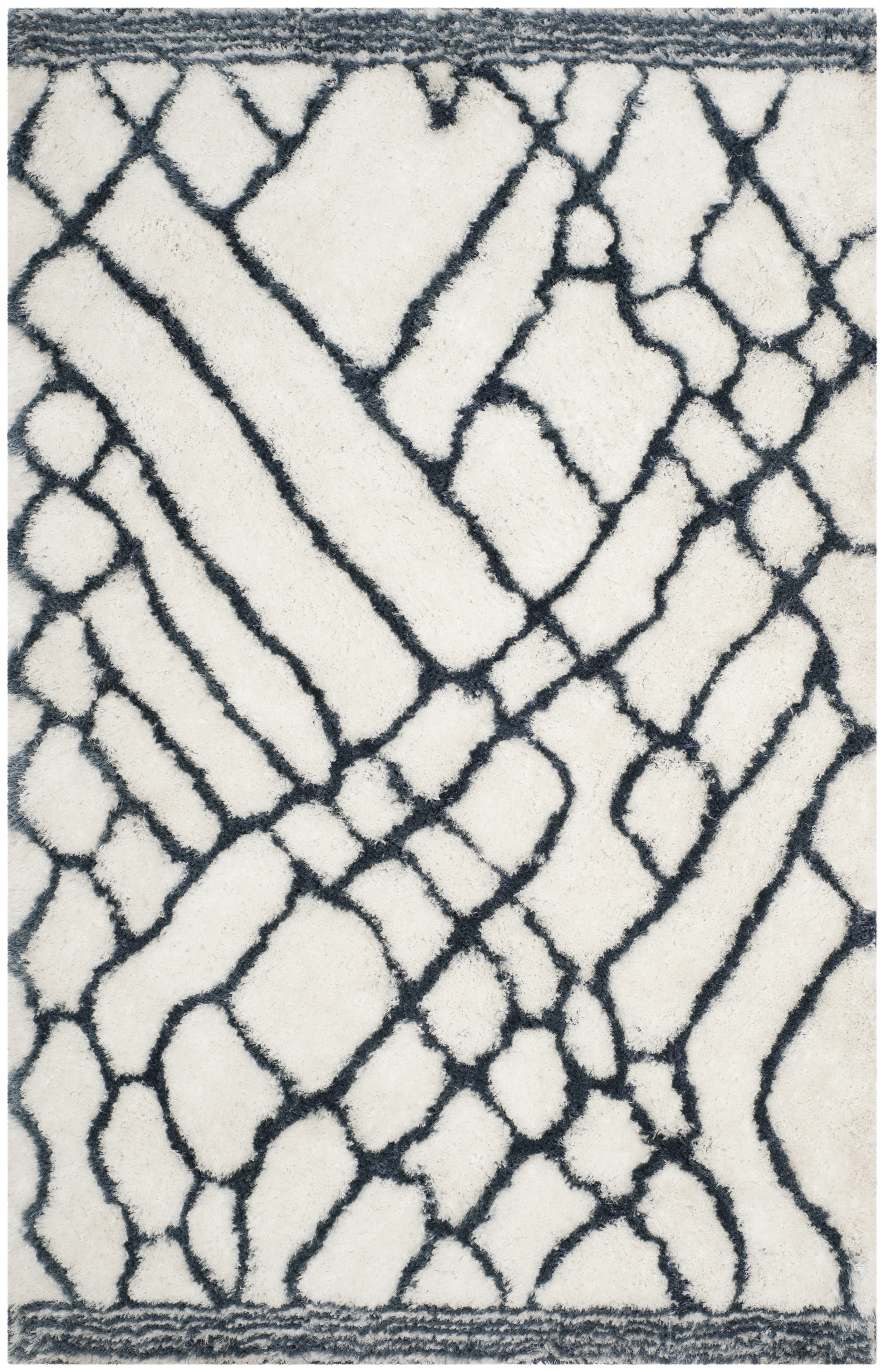 Arlo Home Hand Tufted Area Rug, SGT722K, Ivory/Blue,  5' X 8' - Image 0