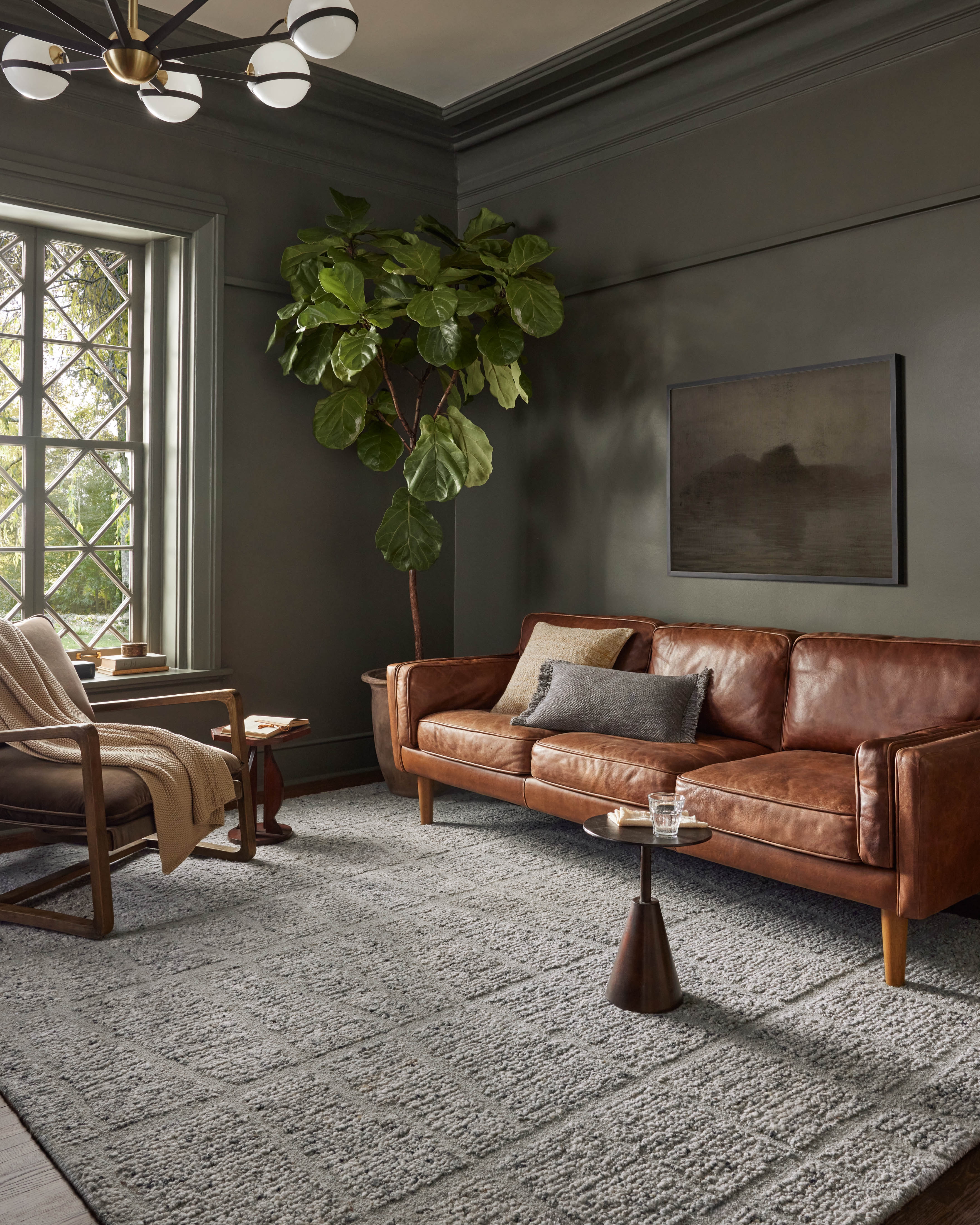 Magnolia Home by Joanna Gaines x Loloi Jones Slate 18" x 18" Sample - Image 2