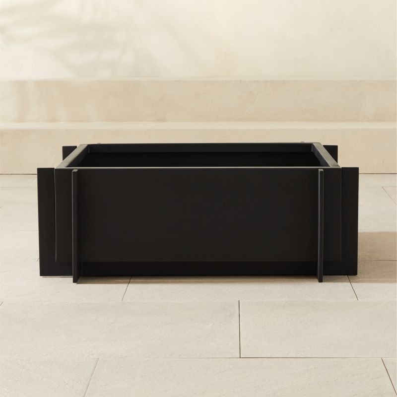 Vesta Square Black Metal Fire Pit - Image 1