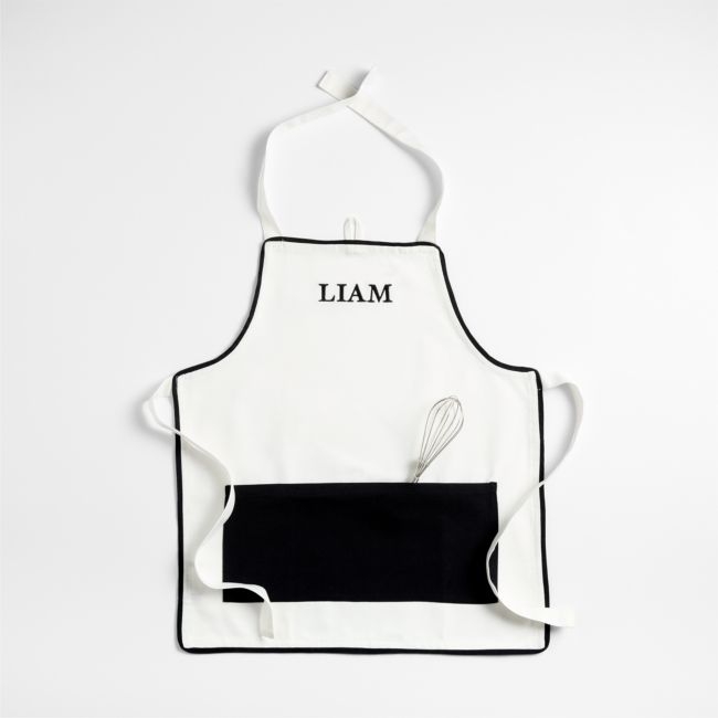 Black and White Kids Chef Apron - Image 0