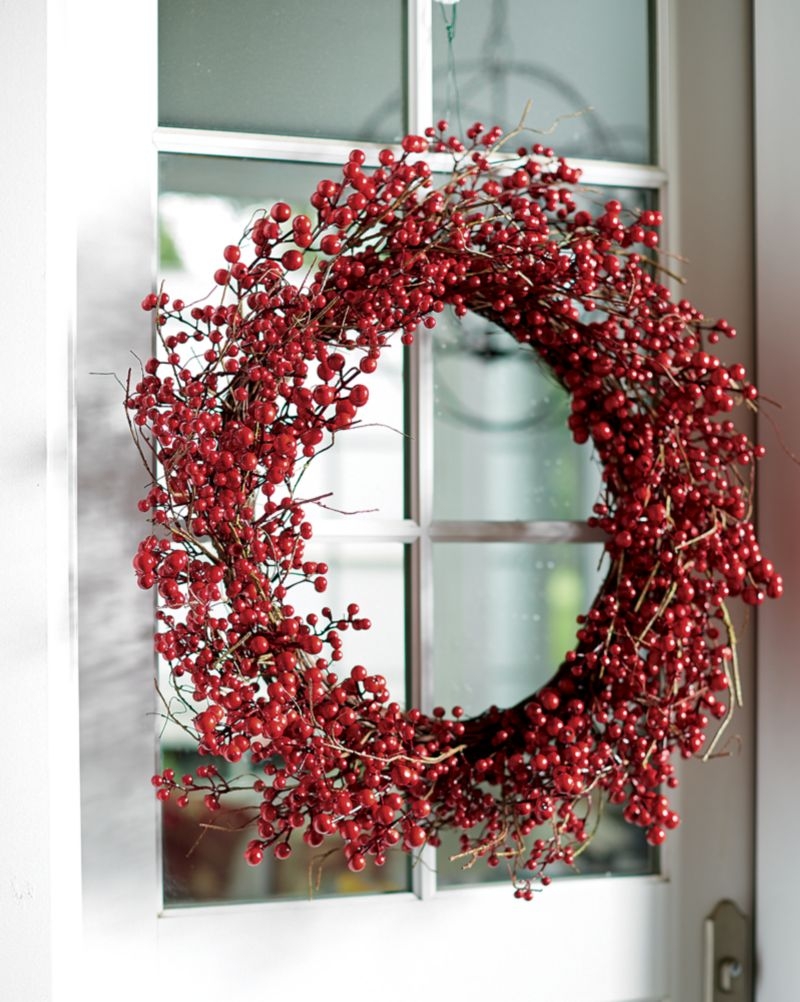 Faux Red Berry Wreath 30" - Image 8