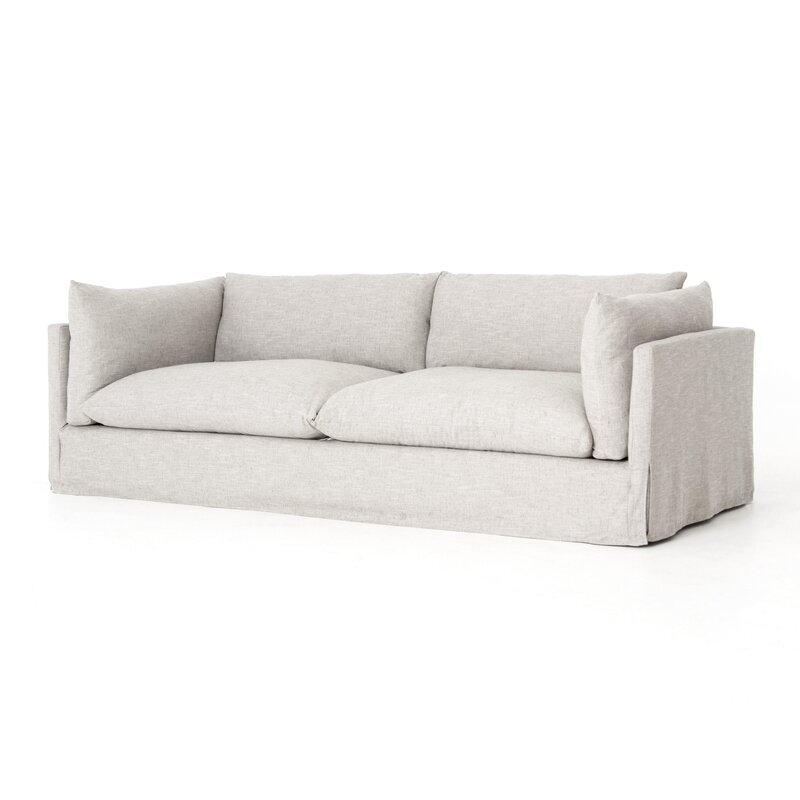 Claudia 90'' Square Arm Slipcovered Sofa - Image 1
