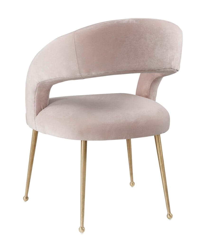 Jacklyn Chair, Blush Velvet - Image 1