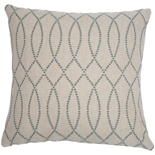 Square Feathers Carmel Swirls Feathers Geometric Pillow Cover & Insert - Image 0