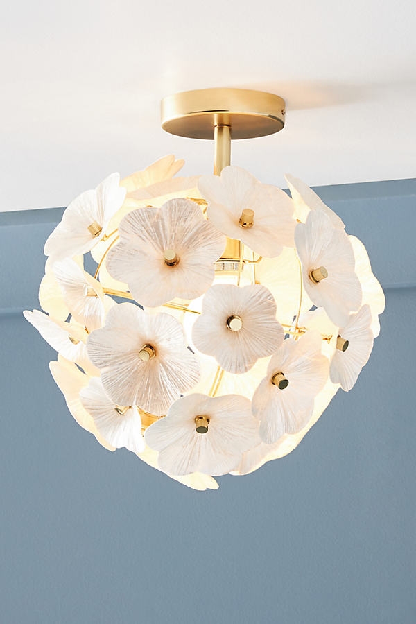 June Capiz Floral Flush Mount - Image 0