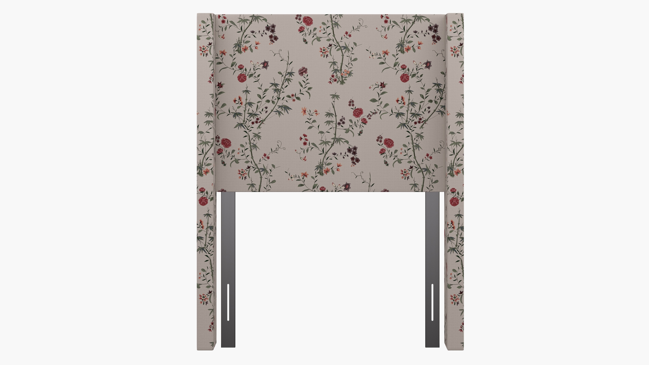 Modern Wingback Headboard, Multi Bamboo Garden, Twin - Image 1