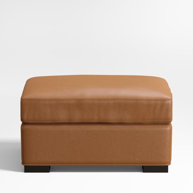 Axis Classic Leather Ottoman - Image 0