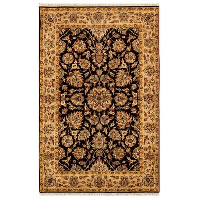 Hand Knotted Wool Black/Ivory Rug - Image 0