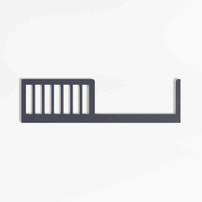 Classic Deep Navy Blue Wood Toddler Bed Rail - Image 0