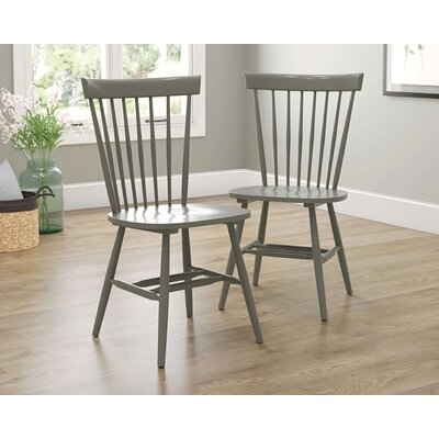Modern Farmhouse Spindle Chairs In Gray - Image 0