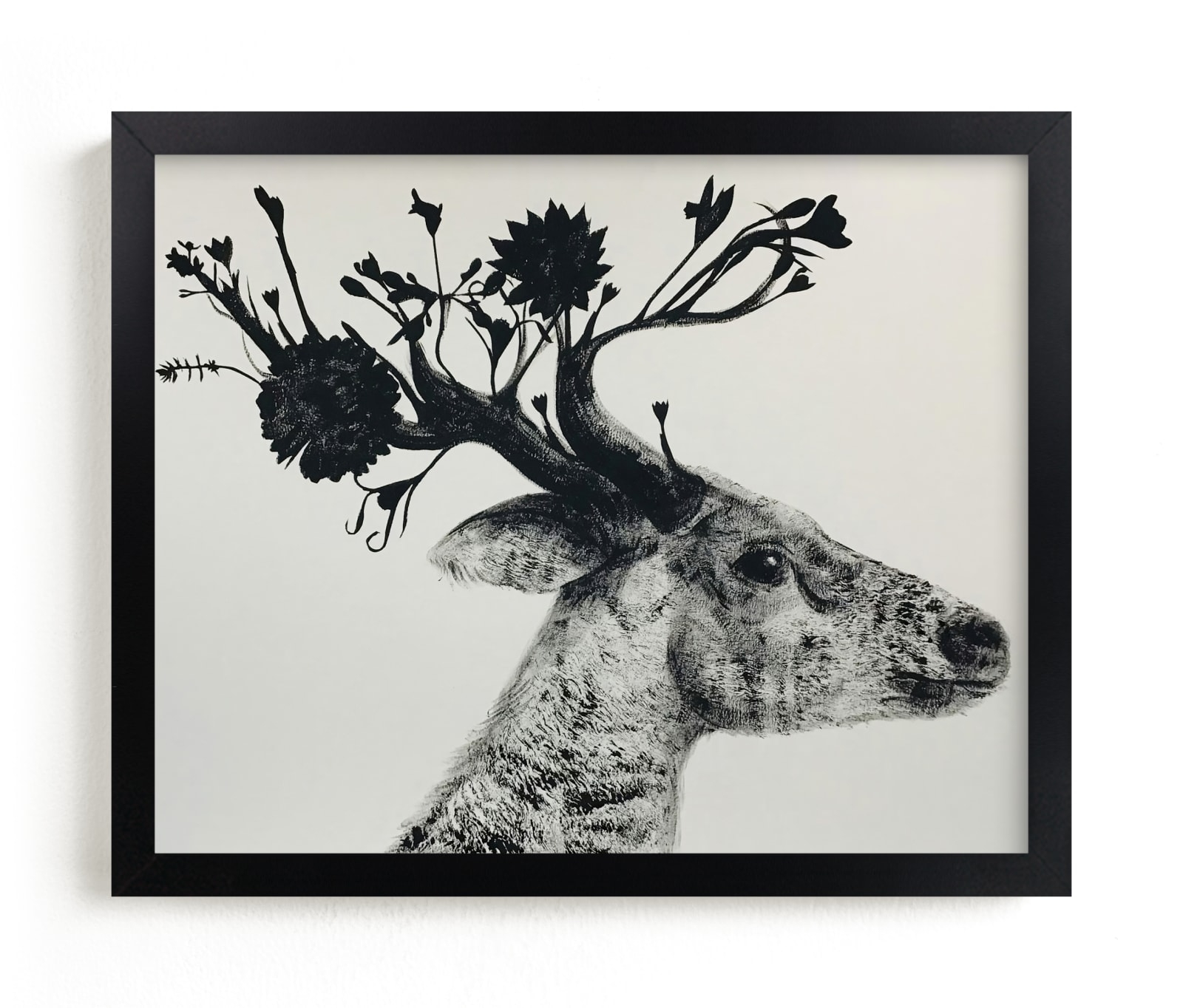 Flower Stag Limited Edition Fine Art Print 2 - Image 0
