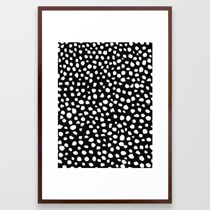 Spot Pattern(invert) Framed Art Print by Georgiana Paraschiv - Conservation Walnut - Large 24" x 36"-26x38 - Image 0