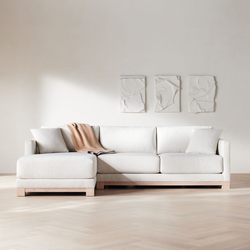 Gather Deep Wood Base 2-Piece Chaise Sectional Sofa - Image 6