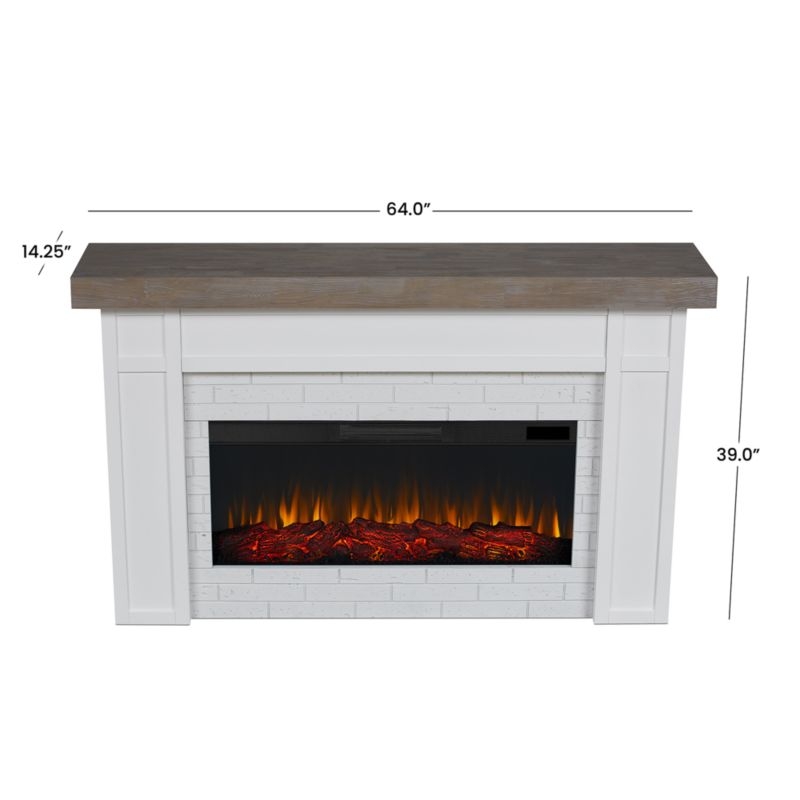 Cravenhall White and Brown Wood Electric Fireplace - Image 6