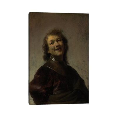 Rembrandt Laughing, c. 1628 by Rembrandt Van Rijn - Wrapped Canvas Painting Print - Image 0