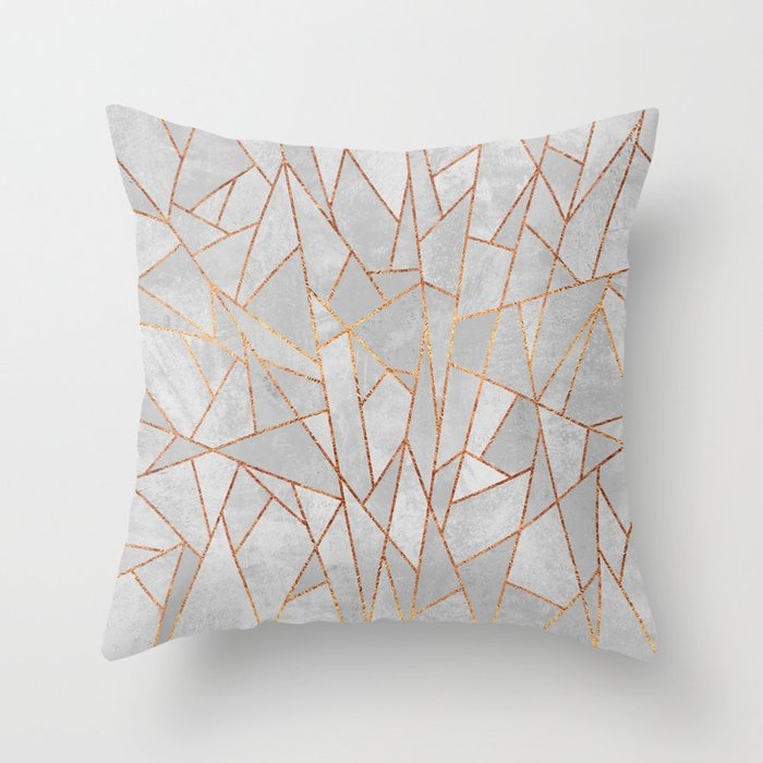 Shattered Concrete Throw Pillow by Elisabeth Fredriksson - Cover (20" x 20") With Pillow Insert - Indoor Pillow - Image 0