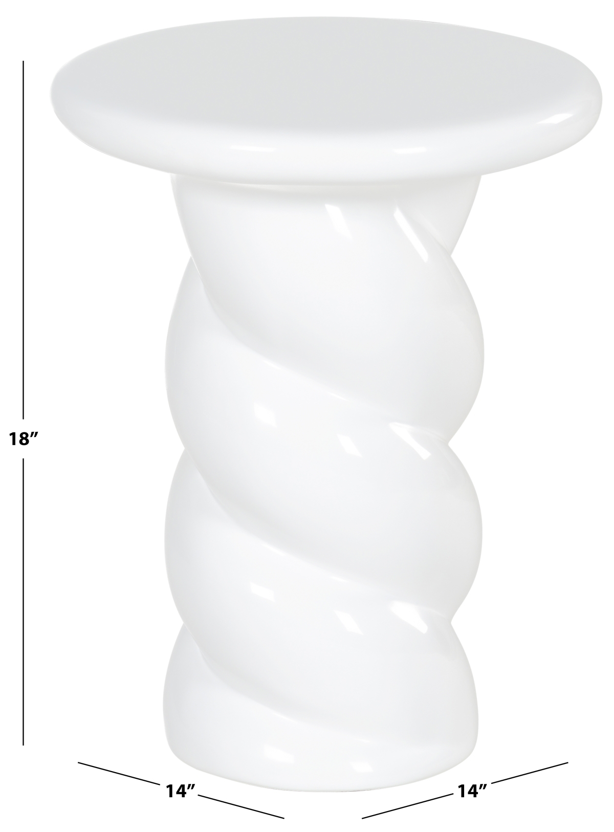 Noelly Concrete Accent Table - White - Image 6