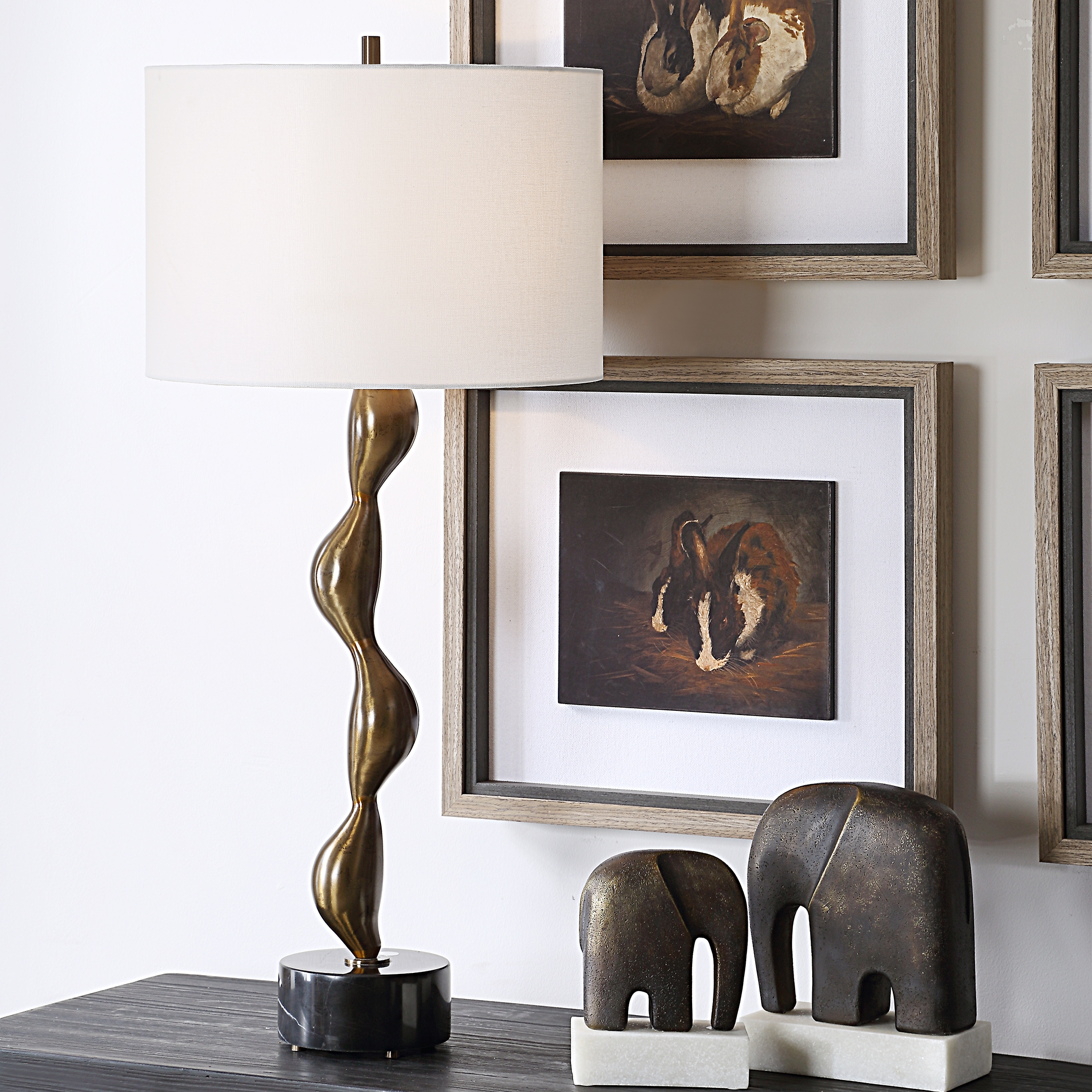 Remolino Bronze Table Lamp - Image 1