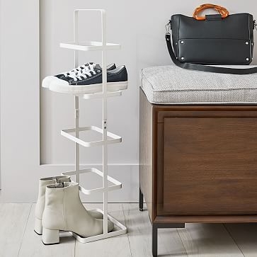 5-Tiered Shoe Rack, White - Image 2