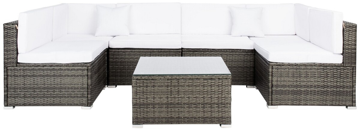 Diona Living Set - Grey Brown/White - Safavieh - Image 0