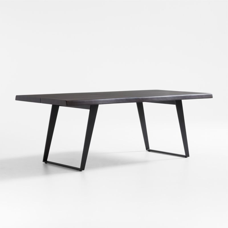 Yukon 80" Black-Brown Live Edge Wood Dining Table - Image 0
