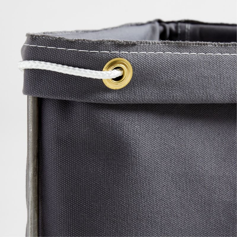 Steele ® Briquette Gray 2.5 Bushel Corner Laundry Hamper - Image 1
