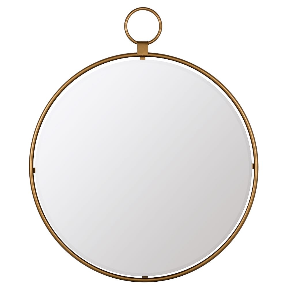 Round Loop Mirror, 25", Gold - Image 0