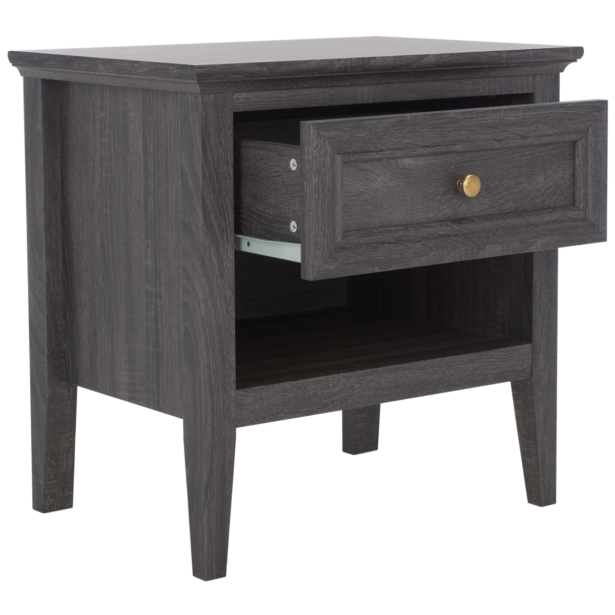 Sondra 2 Drawer Nightstand - Distressed Black / Gold - Safavieh - Image 5