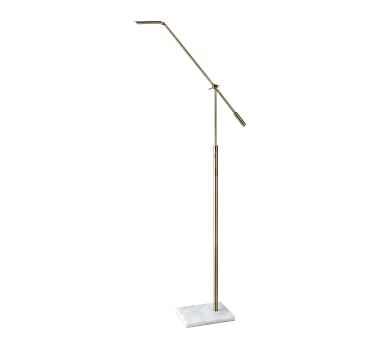 Post LED Marble Floor Lamp, Bronze - Image 0