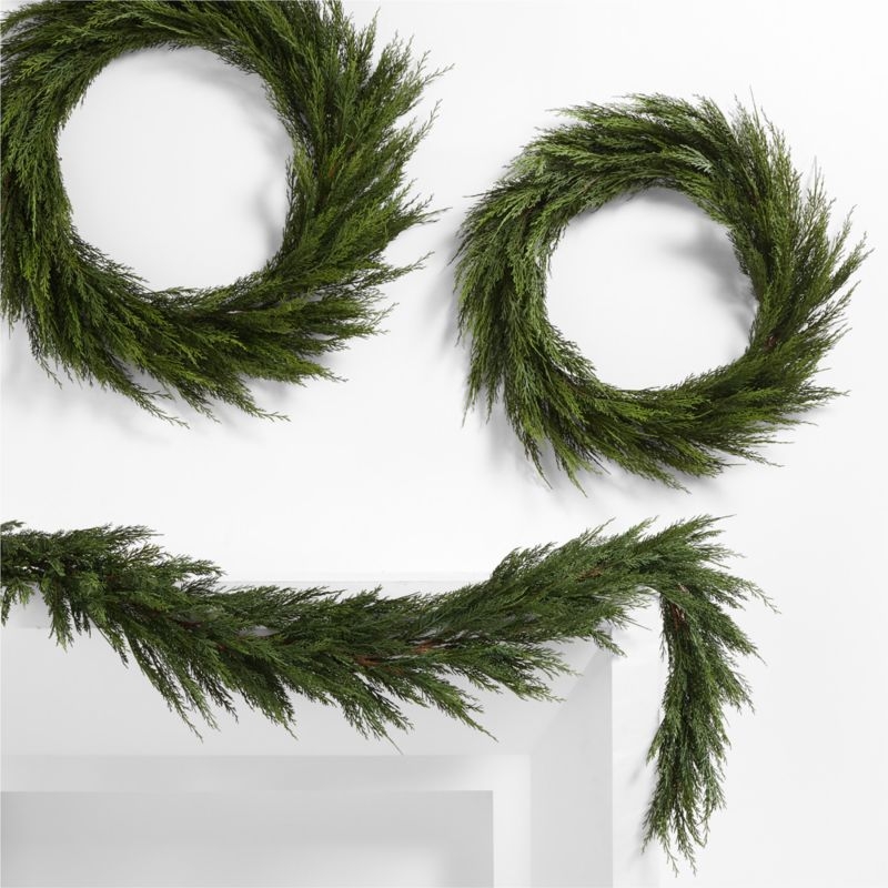 Faux Cypress Christmas Garland 72" - Image 10