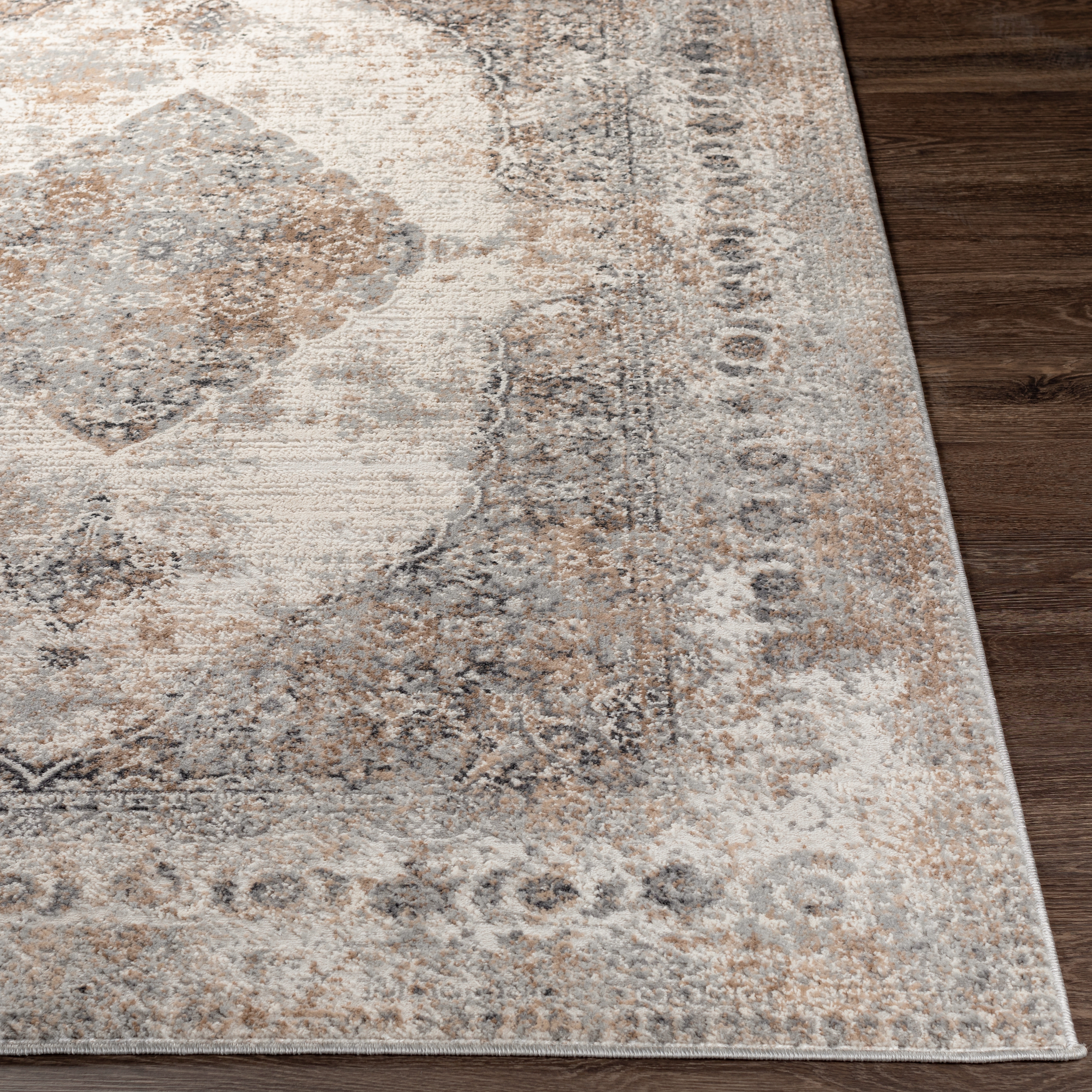 Mood Beige Indoor 5'3" x 7' Machine Woven Rug - Image 2