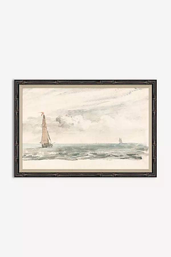 John Constable Seascape with Two Sailboats Wall Art - Image 0