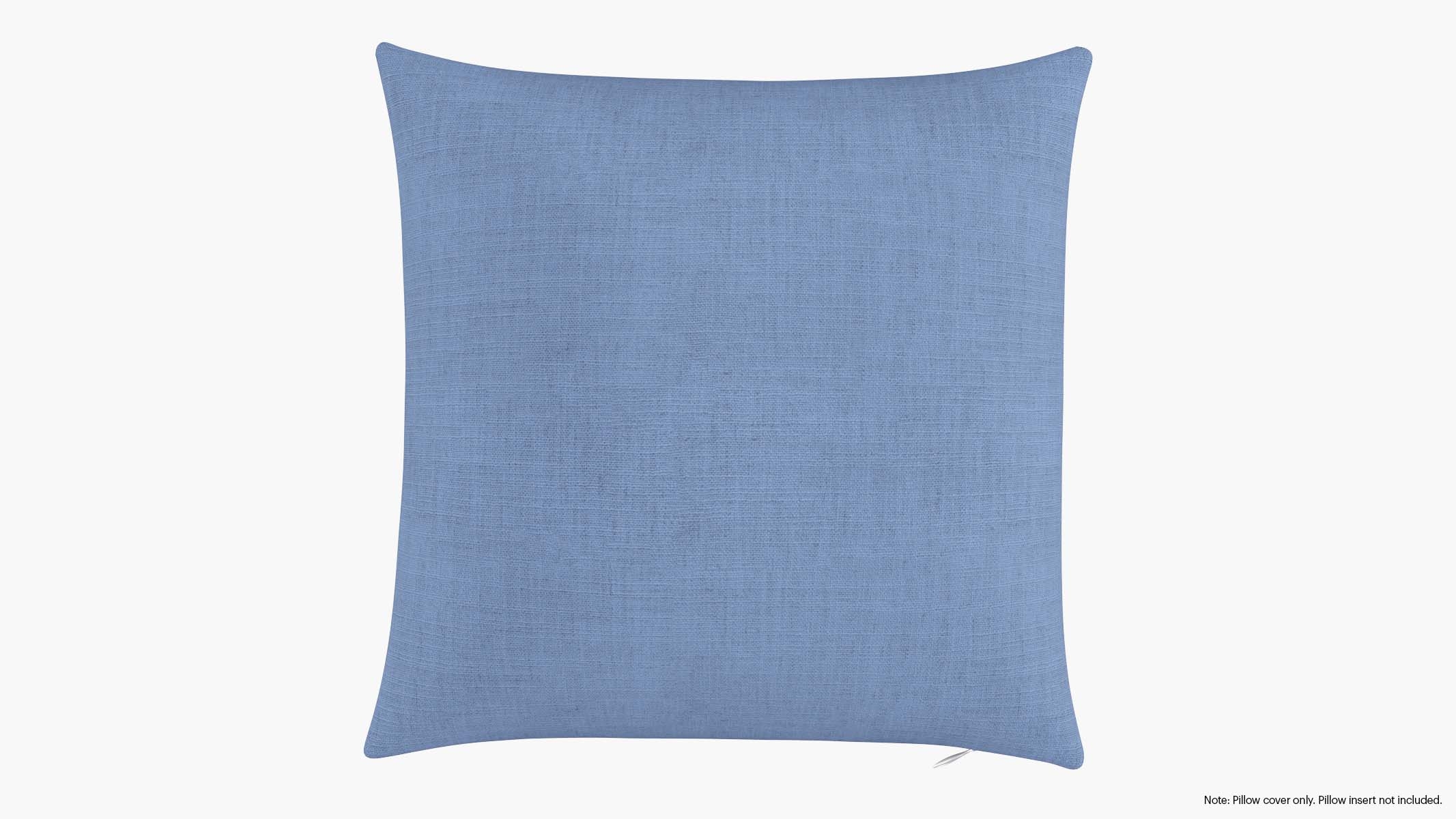 Throw Pillow Cover 18", French Blue Linen, 18" x 18" - Image 0