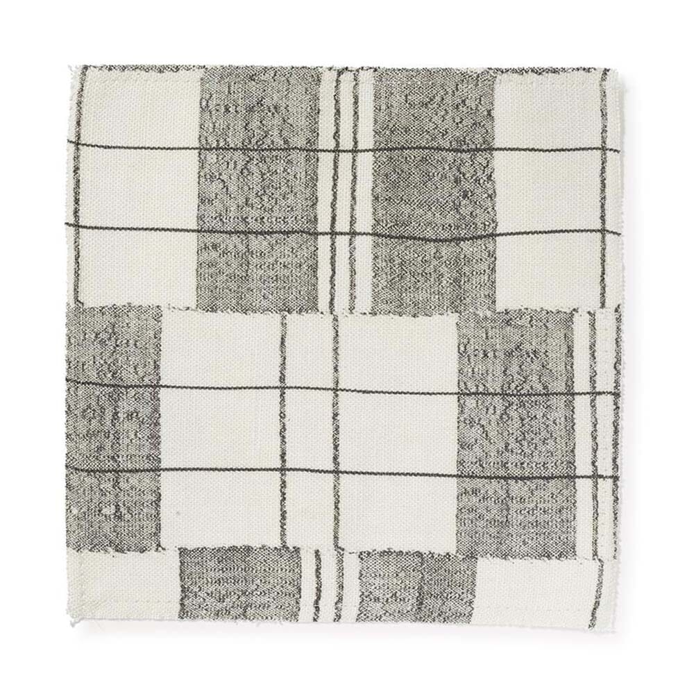 Charcoal Plaid Mossi French Pleat Curtain by St. Frank | Black | 120" Panel | Cotton/Linen - Image 0