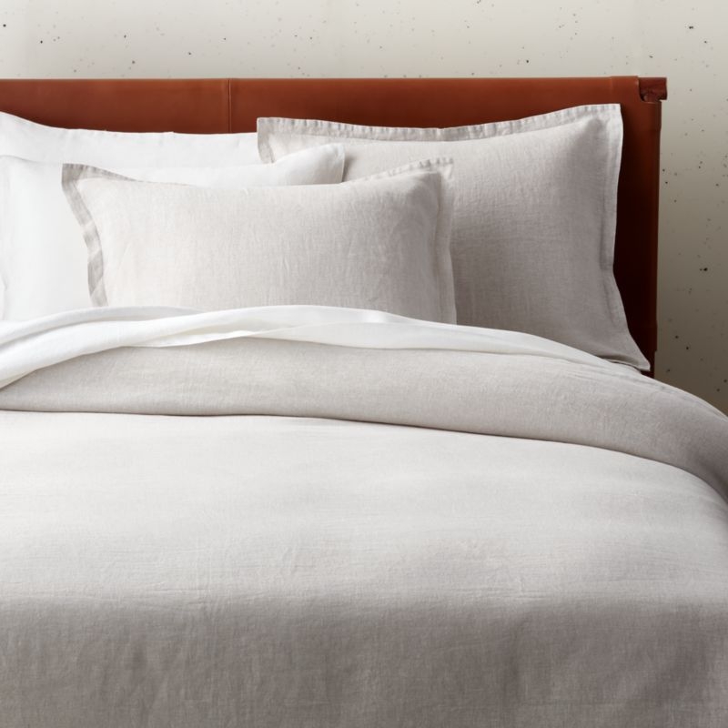 EUROPEAN FLAX-Certified Linen Flax Euro Pillow Shams Set of 2 - Image 3