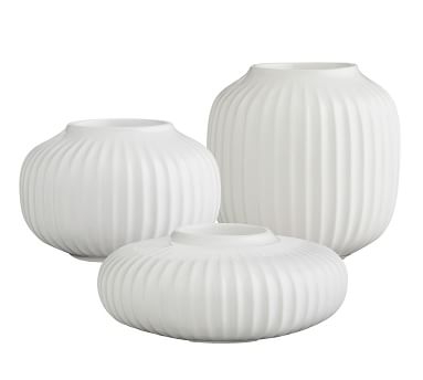 Kahler Hammershoi White Porcelain Tealight Holder, 5.1", Set of 3 - Image 4