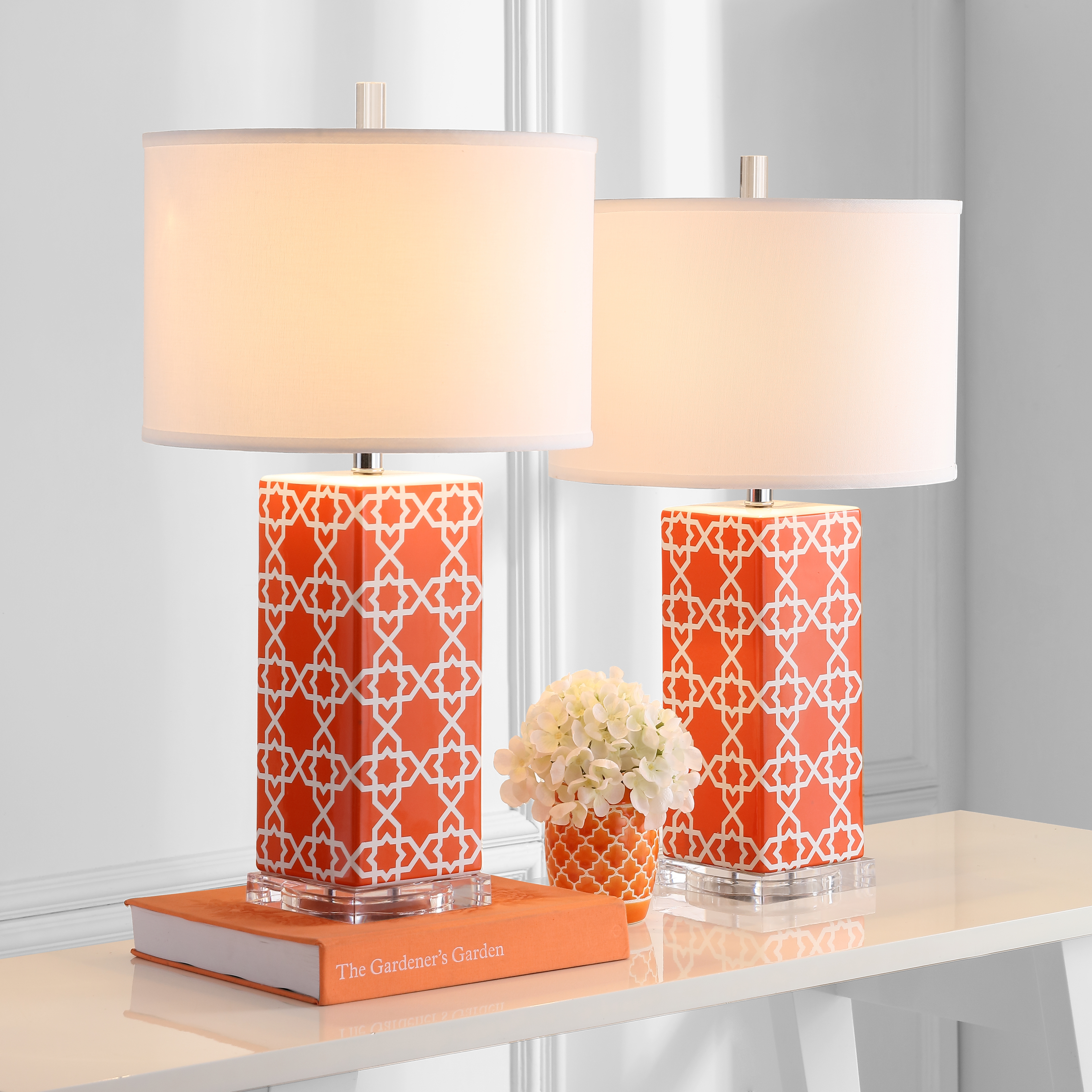 Quatrefoil 27-Inch H Table Lamp - Orange - Safavieh - Image 7