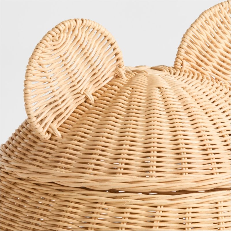 Large Wicker Bear Floor Storage Basket - Image 3