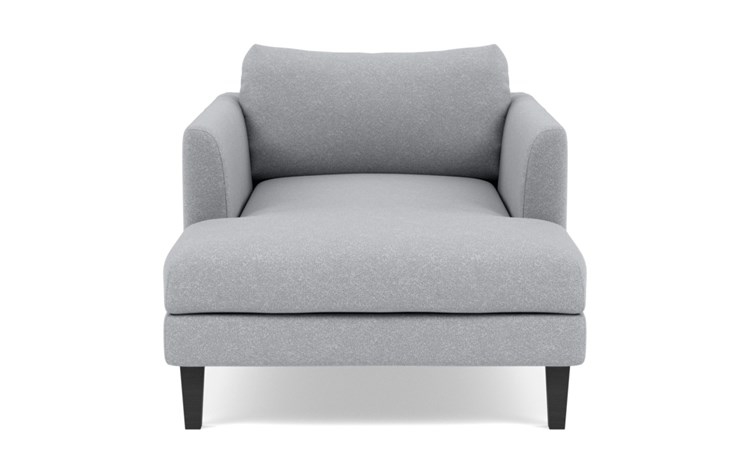 Owens Chaise Chaise Lounge with Grey Gris Fabric and Painted Black legs - Image 0