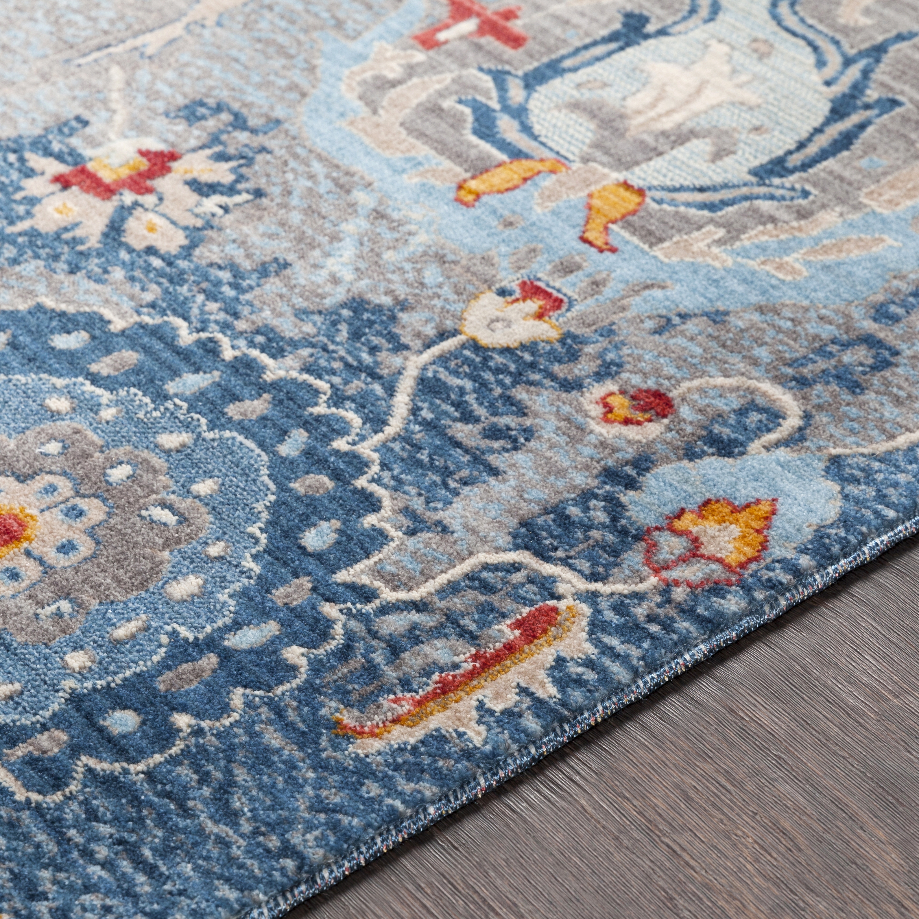 Ephesians Blue Indoor 9' x 12'10" Machine Woven Rug - Image 3