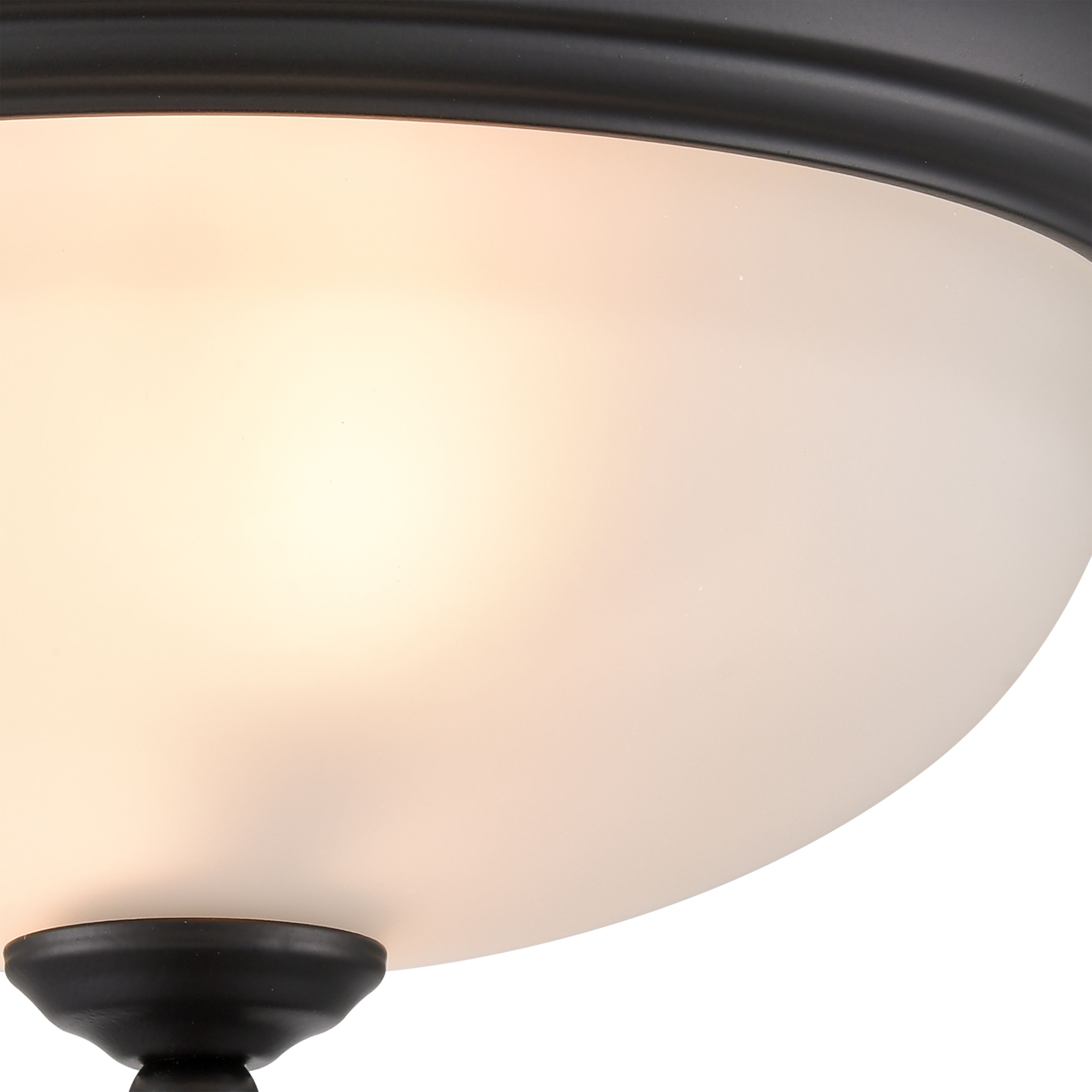 Basics 11'' Wide 2-Light Flush Mount - Black - Image 3