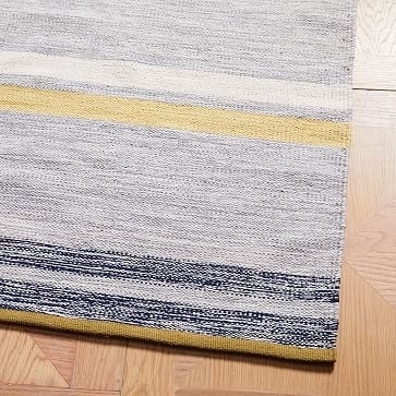 Mixed Stripes Dhurrie Rug, 2.5x7, Multi - Image 1
