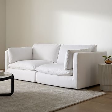 Hampton Set of 2: Chair Native Linen White CS - Image 2