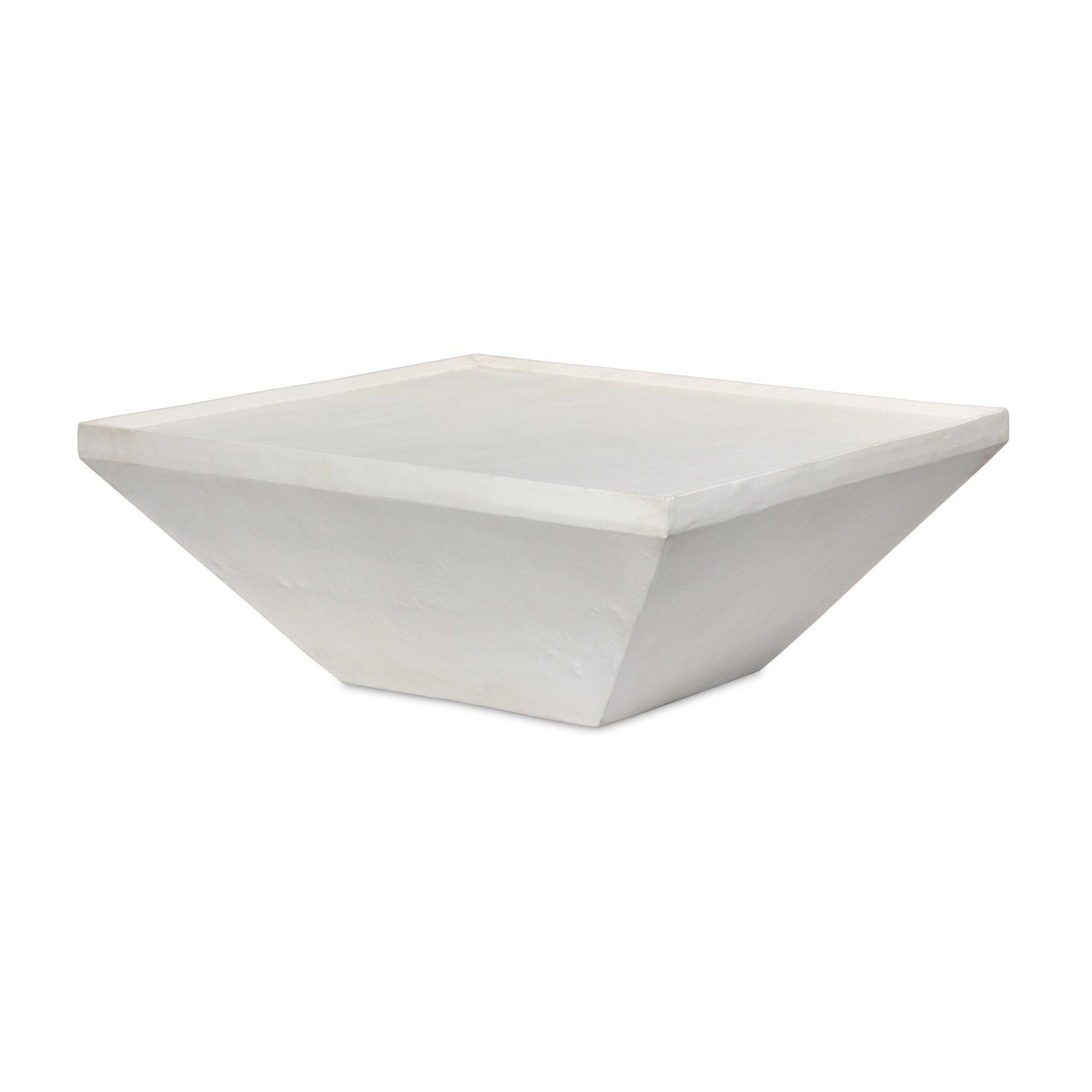 Drake Outdoor Coffee Table - Matte White Cast Aluminum - Image 1