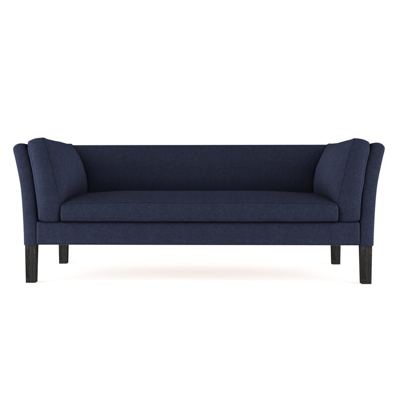 Tandem Arbor Union Sofa Upholstery Color: Velvet Blue Print, Size: 31" H x 84" W x 40" D - Image 0